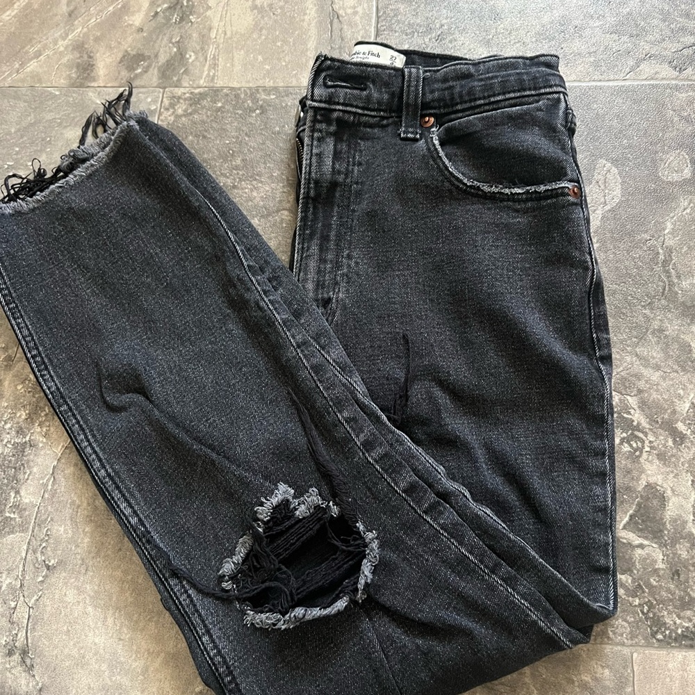 Abercrombie Black Distressed Jeans